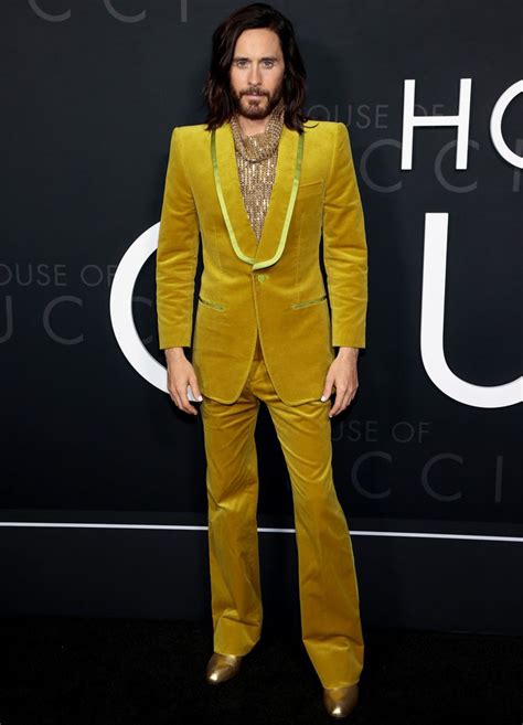 jared leto gucci dress|Jared Leto speaks on transforming for House of Gucci with Ridley .